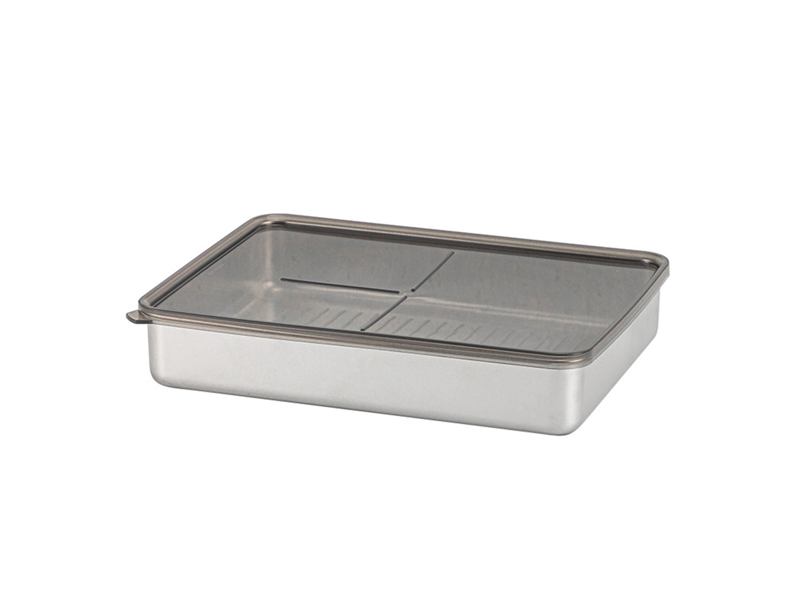 Recipiente De Alimentos De Acero Inoxidable 304 Con Tapa Hermética Anti-fugas Lunch Box Rectangular 2000ml