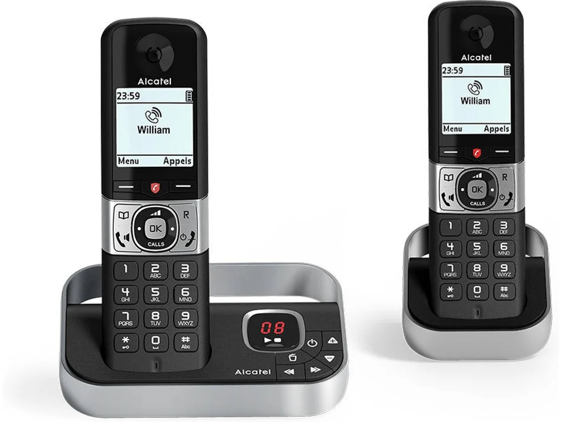 Telefone Fixo Duo ALCATEL F890 Preto (Outlet Caixa Aberta )