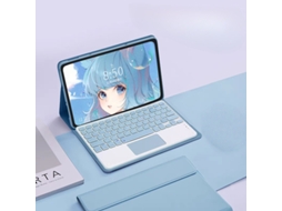 Capa Para Xiaomi Pad 7/7 Pro De 11,2 Polegadas (2025) Com Teclado Touchpad Em Inglês Destacável Azul