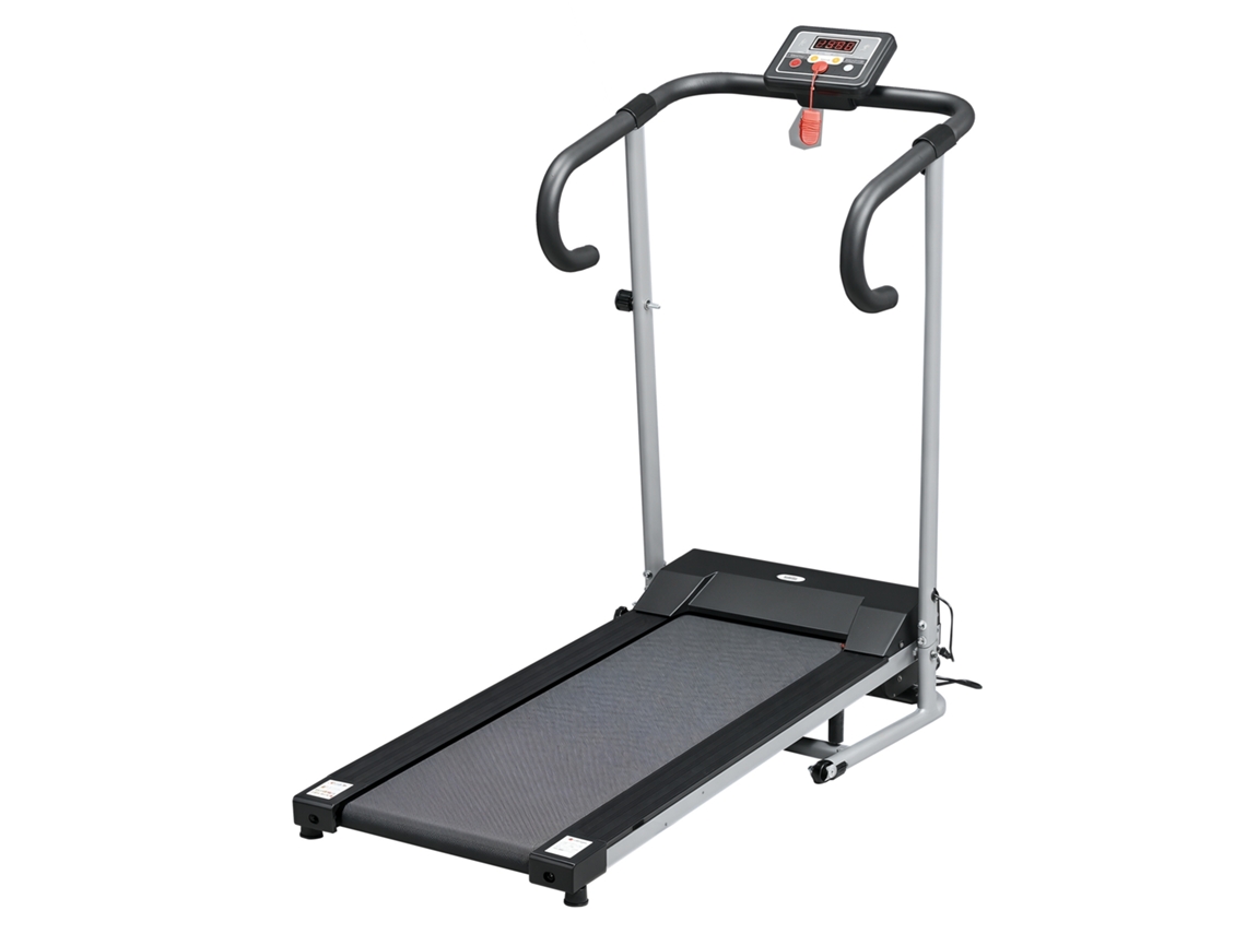 Esteira Dobrável com Inclinação. Esteira Elétrica Portátil com Tela Lcd. Velocidade 1 10 Km/h. Rodas. Handle. para Casa. Casa e Escritório. Preto Ge