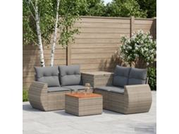 Vidaxl Conjunto De Sofás 6 Unid. Cinza E Cinza Escuro