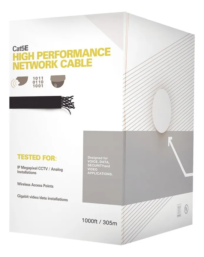 Pacote Com 10 Caixas De Cabos Internas Cat5e Cca, Cinzavayotoy