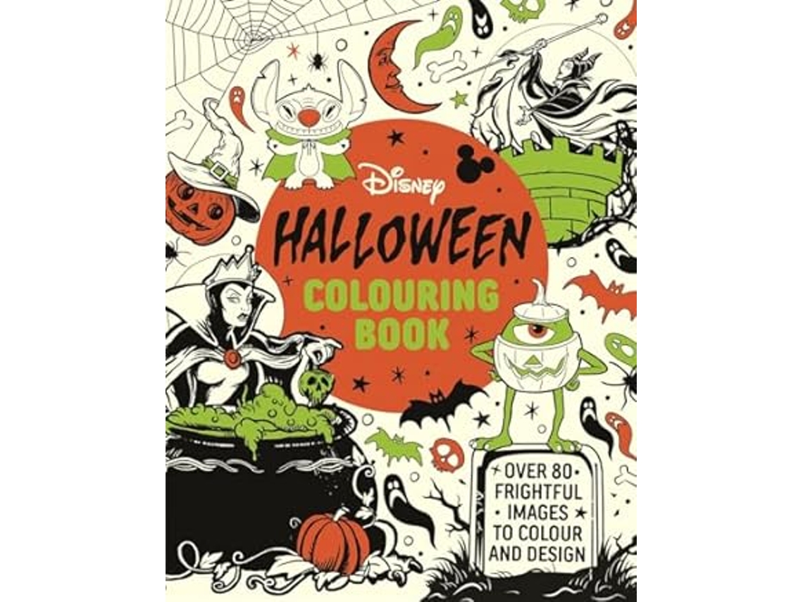 Livro Disney Halloween Colouring Book de Walt Disney (Inglês)