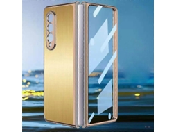 Capa Para Celular Samsung Galaxy Z Fold3 5g Em Aço Inoxidável Eletrorevestido