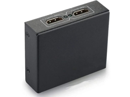 Mini HDMI Splitter 2 Portas 1x2 Splitter Com 1 Entrada 2 Saídas Amplificador De Alta Velocidade HD 1080P E Suporte 3D Completo Preto Yizhood