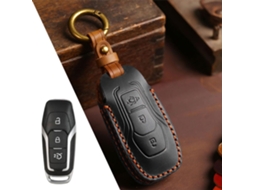 Capa Em Couro Bovino Genuíno Com Proteção 360 Graus Para Ford Mustang, Explorer, Edge, Ecosport, Mondeo E Escort Com 3a