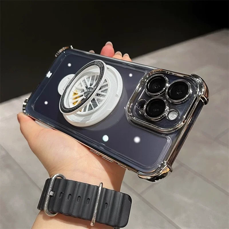 Capa Protetora Magnética Para Iphone 11 (prateada) Com Carregamento Sem Fio.