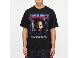 Rockinstone John Wick Shiny Lighting No Gun Black Adult T-shirt Size:l