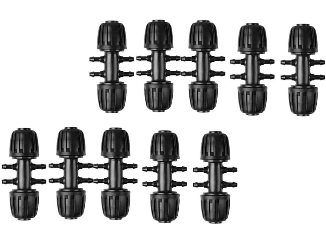 Conector Pom De 6 Vias Para Tubo Pe 16 Mm E 4/7, 10 Peças, Acessório