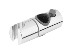 Suporte de chuveiro ajustável de 25 mm para barra deslizante, rotação de 360°, universal, fácil instalação.