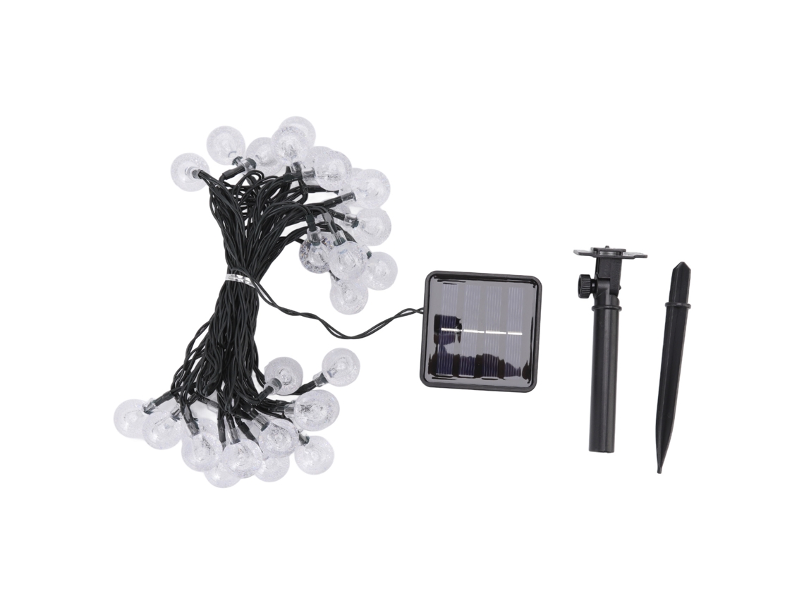 2026 luz de Cadena Solar Exterior 8 Modos Impermeable 21.3ft 30 Bombillas Led para Jardín Patio Hogar Luz Blanca