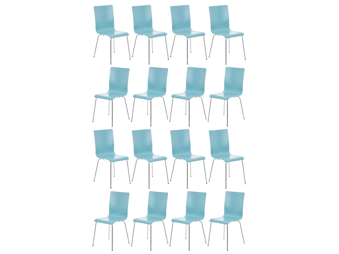 Conjunto de 16 cadeiras de sala de espera PEPE azul claro CLP