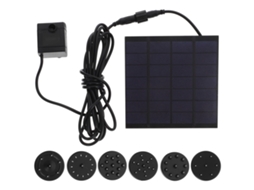 Bomba de água solar submersível Parvistic 7V 1W 180L/h para aquário, fonte, piscina, jardim e lago (preta)