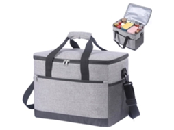 Lancheira Térmica 40×26×30cm, Bolsa, Impermeável Para Compras, Churrasco, Camping E Viagens, Cinza