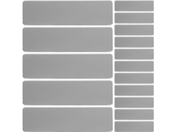 Conjunto De 20 Etiquetas De Metal Graváveis, Placas Retangulares De Aço Inoxidável Em Branco Para Festas E