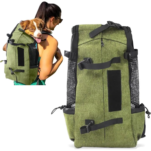 Mochila de Transporte para Cães, Até 5 Kg, Verde Grama AQUAFORGE