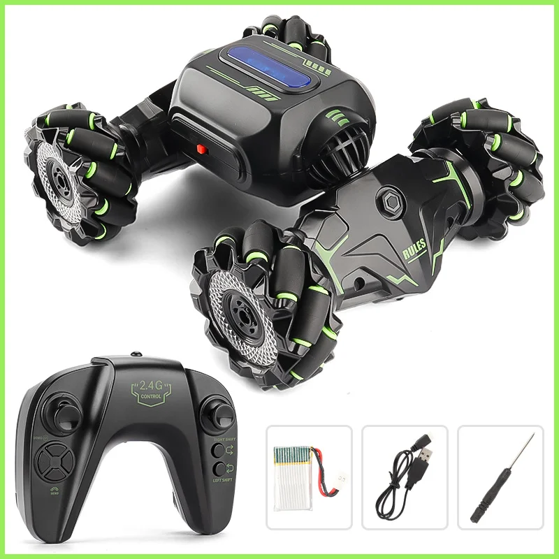 Caminhão Twist com Controle Remoto 2.4g com Sensor de Gestos para Escalada em Terrenos Inferiores MDUG (verde)