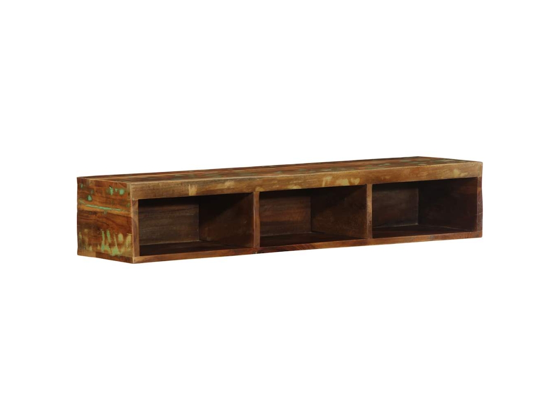 Vidaxl Armário De Tv Para Parede 100x30x19cm Madeira Recuperada Maciça