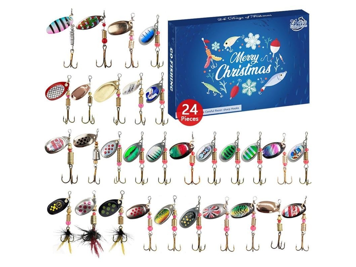 Calendário de Aventura de Pesca 2024, Kit de Iscas, 24pcs | S/MARCA