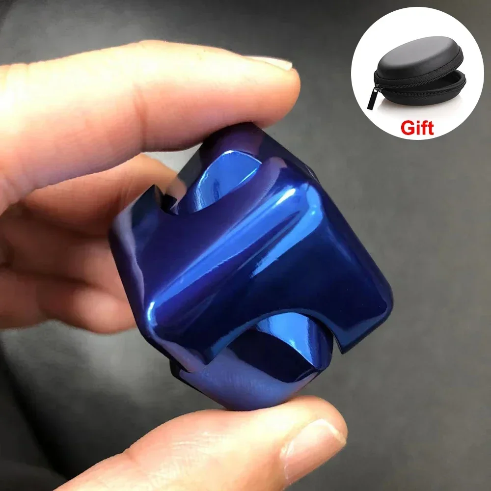 (azul) Cubo De Rubik De Liga Metálica, Brinquedo Antiestresse Giratório Para Aliviar O Estresse