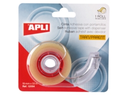 Porta-fita Home com Fita Adesiva Transparente 19 mm x 33 m Apli