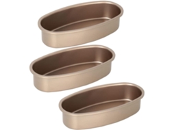 Conjunto De 3 Formas Ovais Antiaderentes Para Bolo, Cheesecake E Assar No Forno Gokoco