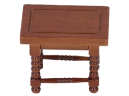 Primerox mesa de Chá/café Miniatura em Madeira Betula para Casinha de Bonecas 1:12 Acessório de Mobília