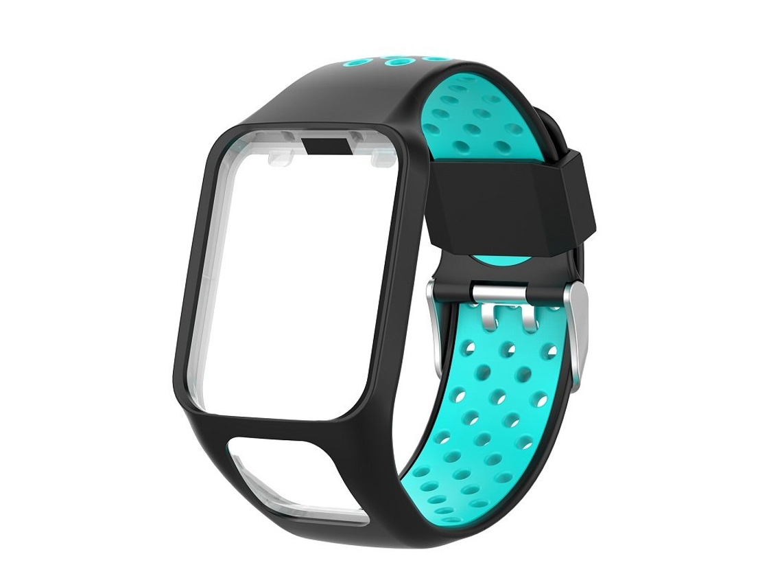 Correia de Relógio de Cor Pura de Silic Respirável para Golfer2 Adventunrer Universal Sport Smart Watch Bracelete Acessórios para Relógio Azul Escuro