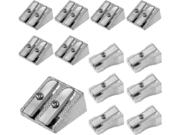 12 Apontadores De Lápis, 6 Furos Duplos E 6 Furos Simples Apontadores De Lápis De Metal Aquaforge