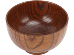 Tigela De Madeira Estilo Japonês, Com Veios Únicos, Design Isolante E Resistente A Queimaduras, Idea Gokoco