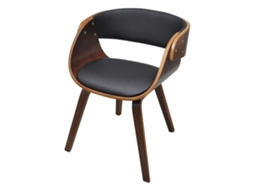 Conjunto 1 Cadeira De Jantar Vidaxl Preto Couro Sintético (53 X 52 X 70 Cm)