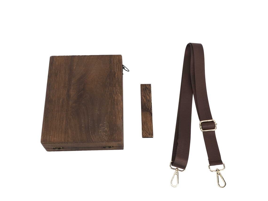 Mala mochila de Madeira para Escritores Artistas Retro Portátil | S/MARCA