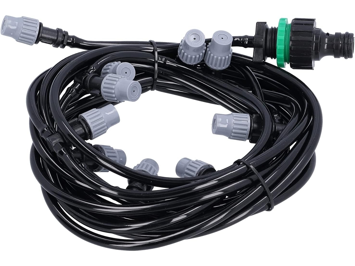 Mangueira De Irrigação 10m 4/7 Com 10 Bicos Pulverizadores Para