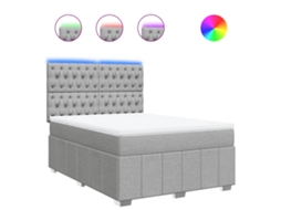 Box Spring Bed, Box Spring Beds Vidaxl Cinzeto Tecido (160 X 200 Cm)