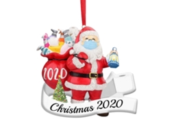 Enfeite de Natal com Santa Claus em Resina LAXISCREED