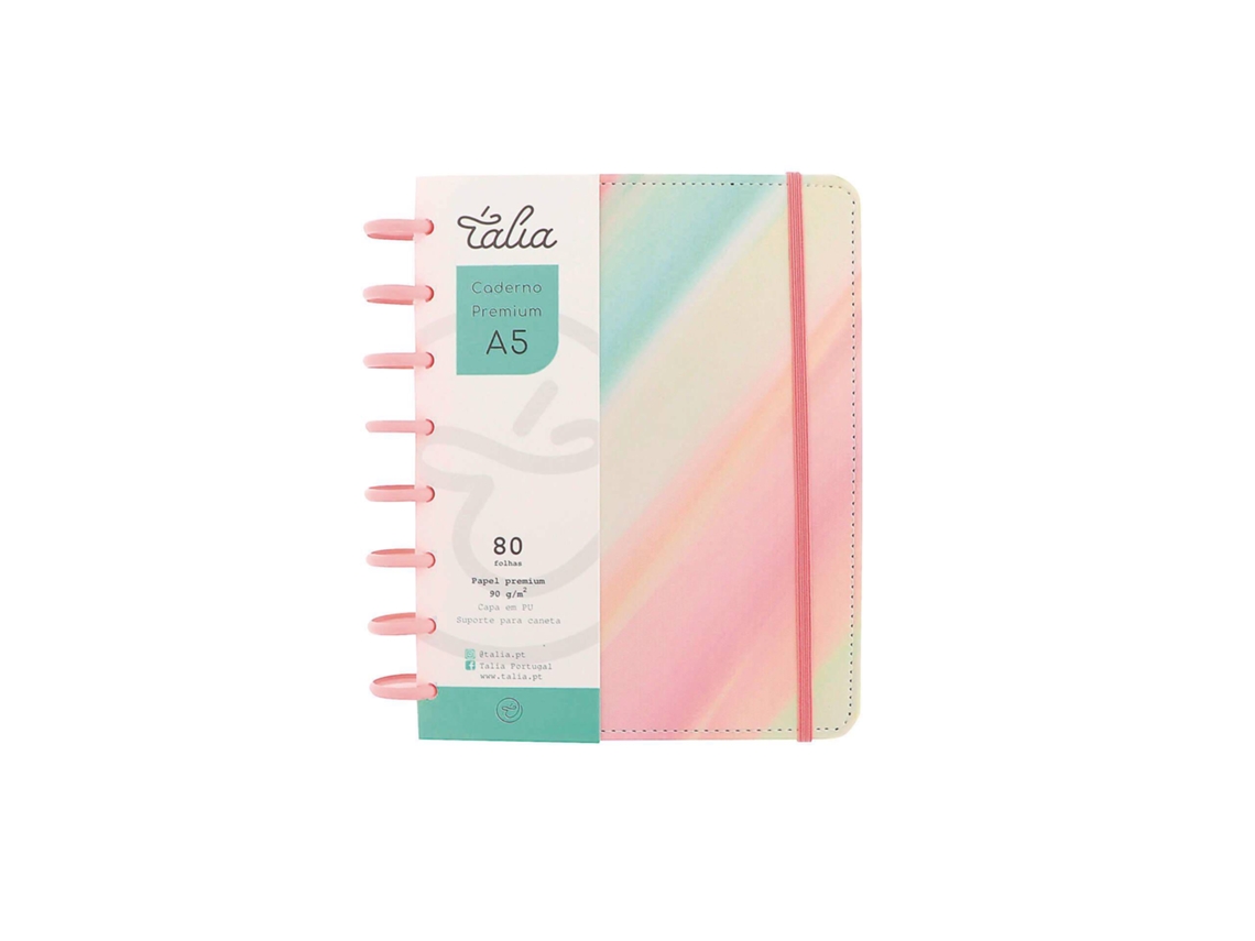 Caderno Smart Com Elástico Espiral A5 Pautado Talia