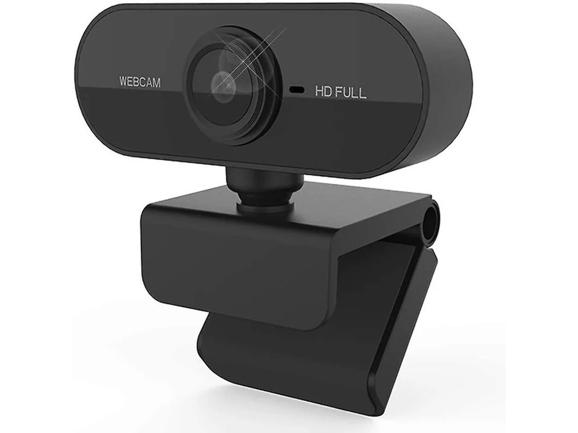 Webcam Com Microfone, 30 Fps, Full Hd, 1080p, Para Computador, Laptop, Desktop, Preta.