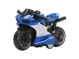 Primerox brinquedo Moto de Retorno em Liga Simulação Inovadora Modelo para Presente Coleção Azul