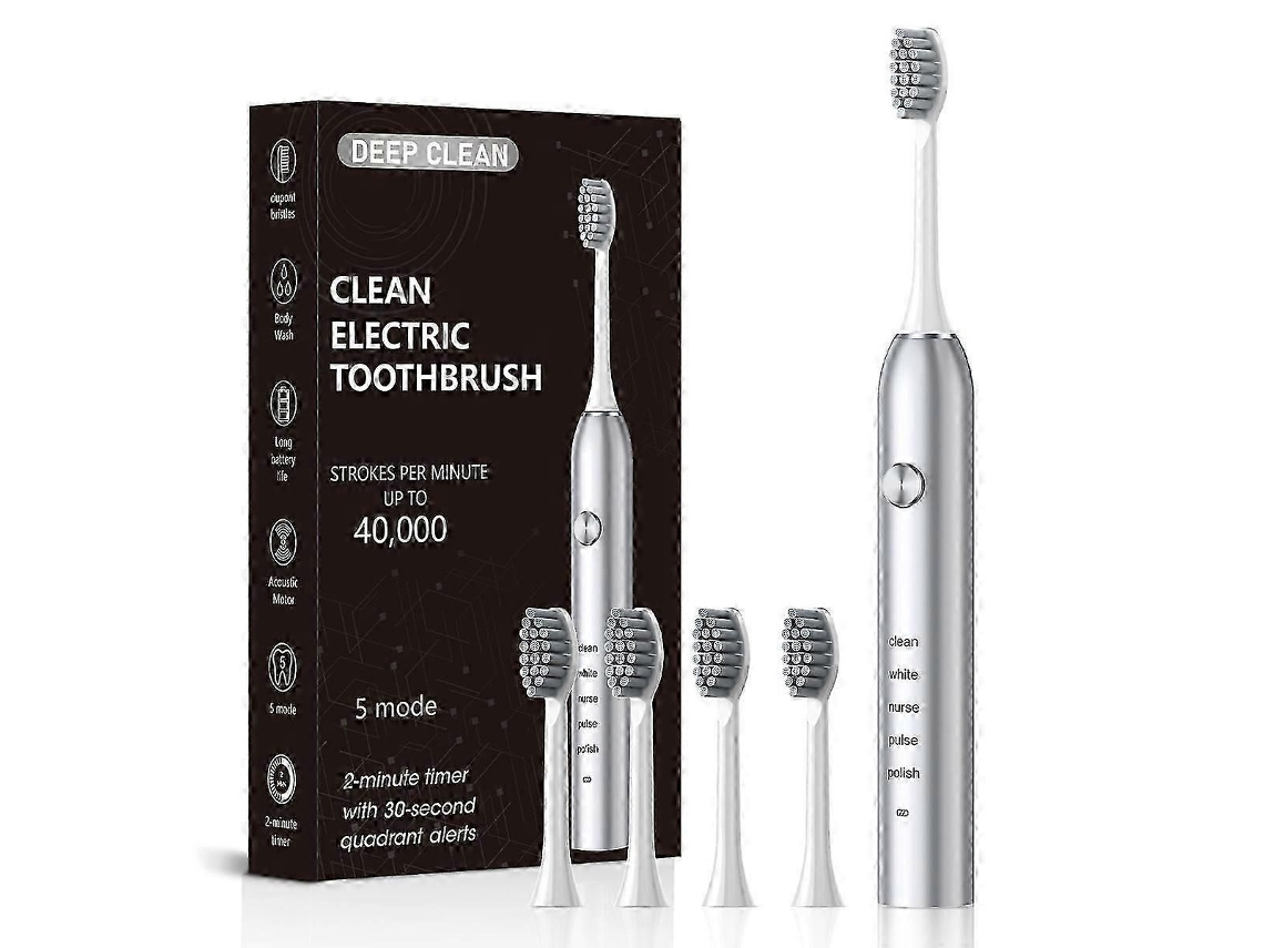 Escova de Dentes Elétrica Sônica 5 Velocidades Usb Recarregável Elétri Ca Estilo Casal GOKOCO