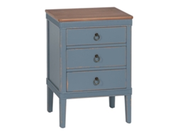 Mesa de Cabeceira Azul Natural Madeira de abeto Madeira MDF 50 x 38 x 72 cm
