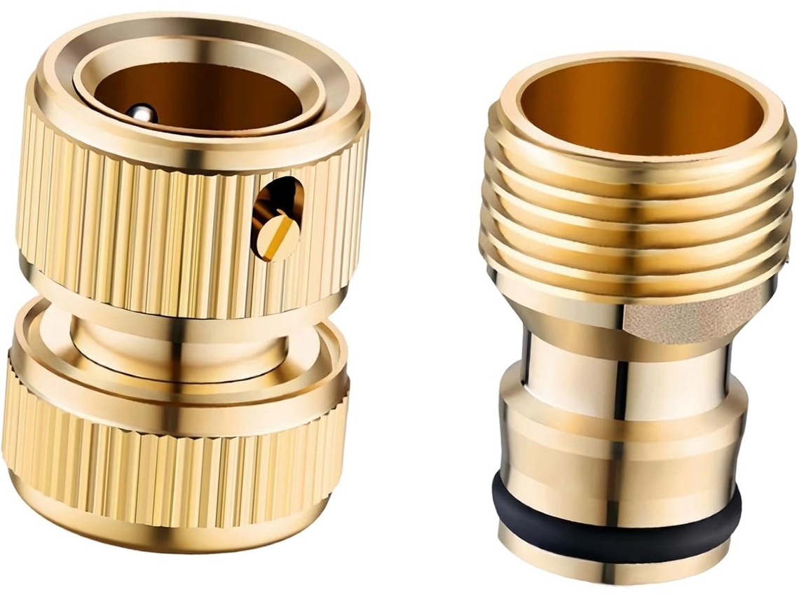 Conector Rápido Para Mangueira De Jardim, Adaptador Latão Com Rosca,