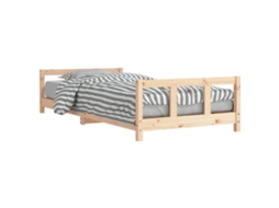 Kids Bed Frame, Kids Bed Frames Vidaxl Marrom Madeira De Pinho (90 X 200 Cm)