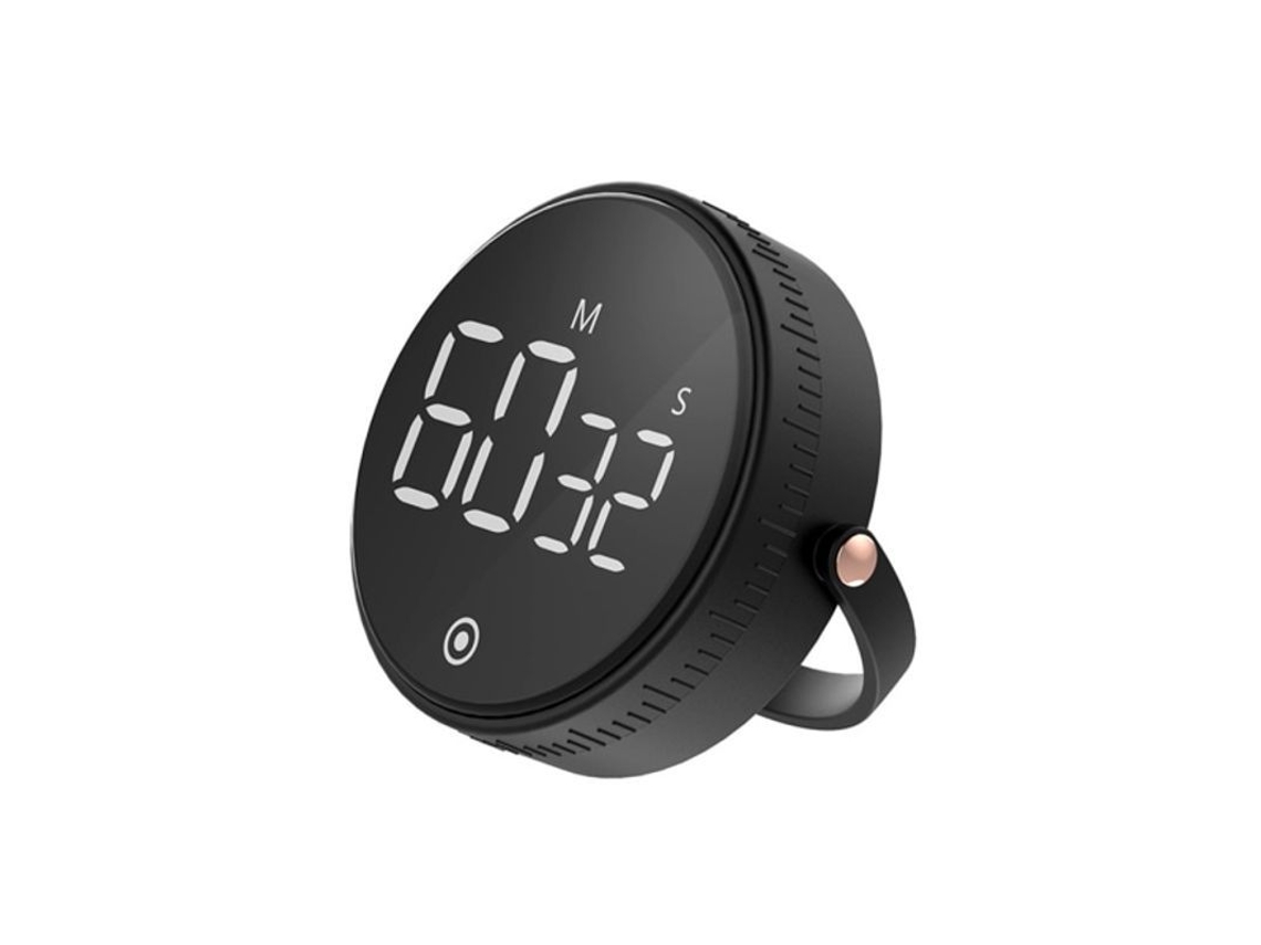 Rebe-temporizador De Cozinha Digital Led Eletrônico Com Suporte Preto