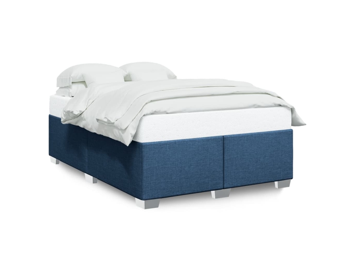 Bed Frame, Bed Frames Vidaxl Azul Tecido (140 X 190 Cm)