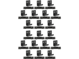 Ganchos De Parede Azulejos Cerâmicos, 40 Peças, Pequenos, Pretos, 10mm X 20mm, Suportes De Metal Reforçados