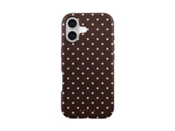 Capa Para Iphone 17 Magsafe Tough Camada Dupla Padrão Bolinhas Desculpe Ocupado