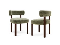 Smartue Conjunto De 2 Cadeiras De Jantar Em Madeira Maciça, Design Minimalista, Verde