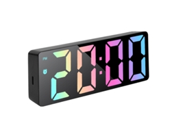 Relógio Digital Led C Hora Data Temperatura Soneca Brilho Ajustável P Casa Quarto Escritório ZYBLSSBB