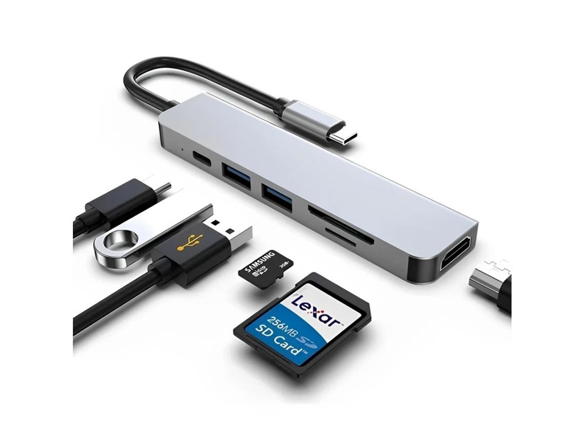 Estação de encaixe USB C Adaptador Hdmi para USB C para monitorar Hub USB C Dongle Hdmi para laptop Leitor de cartão Micro Sd Dock USB Yizhood