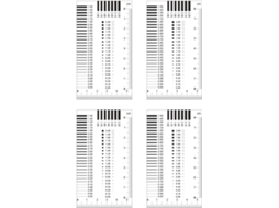 Cartões De Medição Imperfeições Superficiais Laminados Em Ambos Os Lados Para Defeitos Componentes Teste Trincas Escala